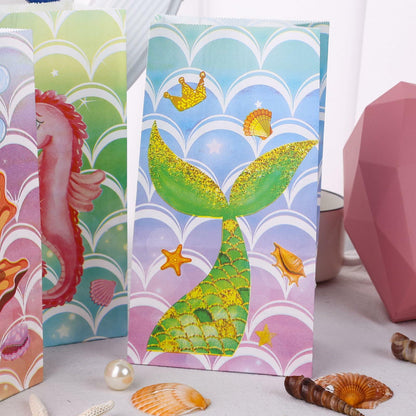 VGOODALL Mermaid Party Favor Bags Ocean Theme 54 Pack 4.7x3.1x8.7in
