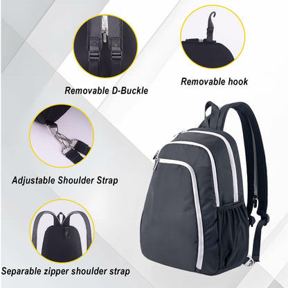 SPOENGRU Small Convertible Sling Backpack Crossbody Bag Black