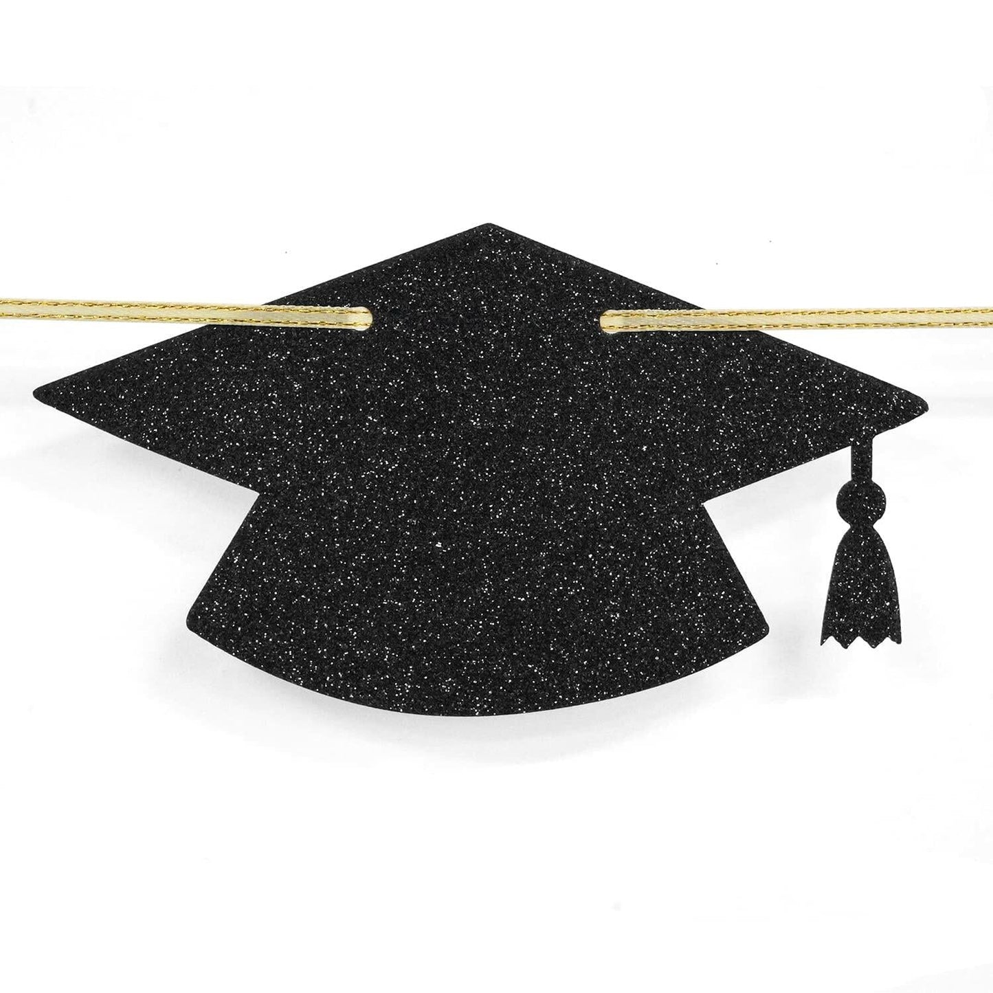 Straight Outta Middle School Banner Glittery Congrats Grad Gold Black