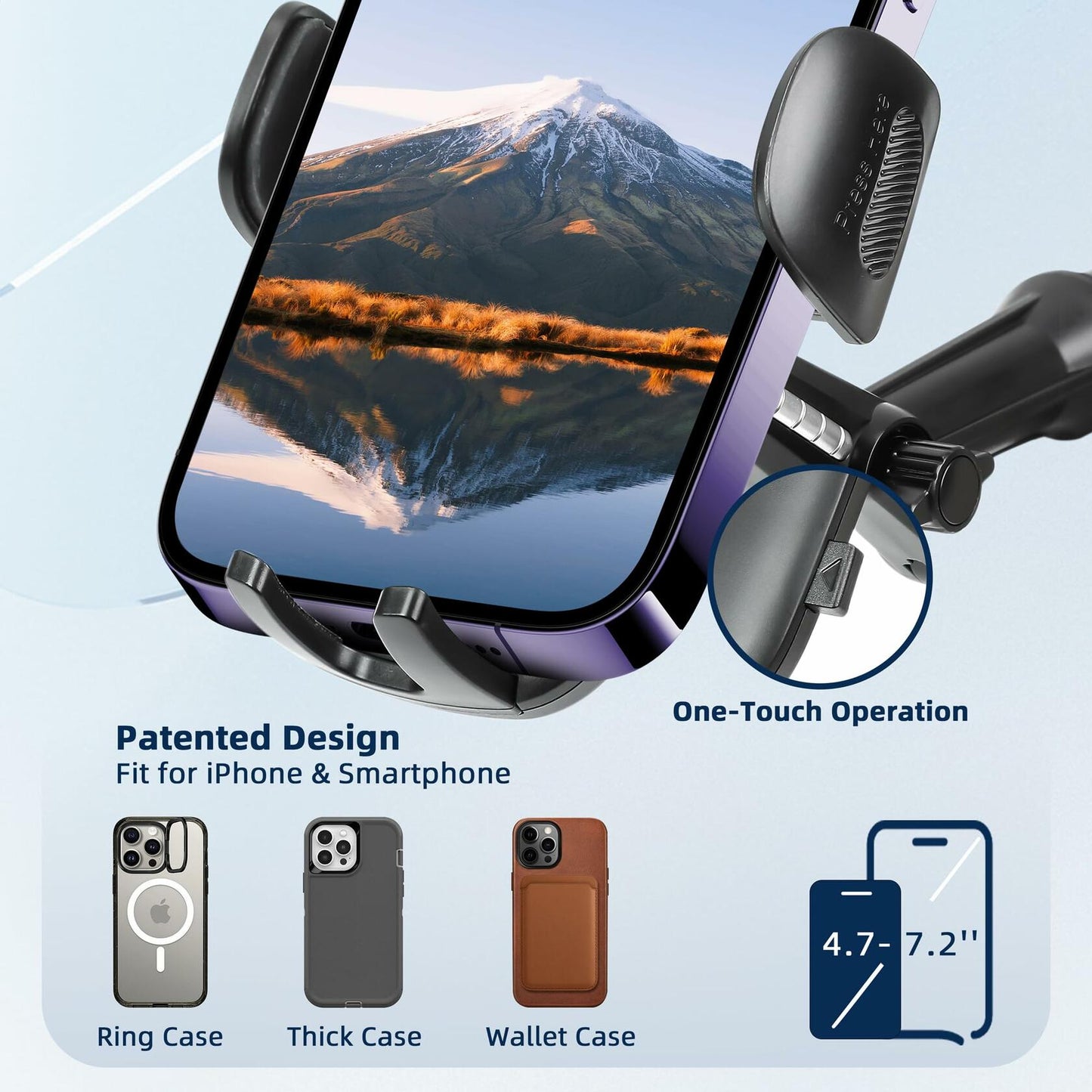 [Like New] IF FEEL Car Phone Holder Large Suction Cup for 4-7.2 inch Smartphones
