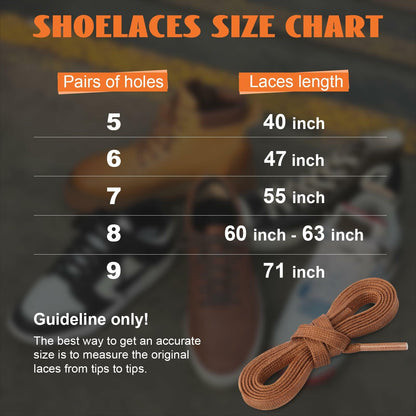 Handshop 2 Pairs Flat Waxed Shoe Laces 7mm Wide Beige 180cm