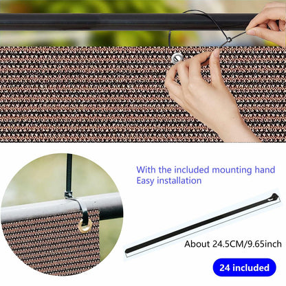 Demoul Privacy Fence Screen Balcony Deck Patio Shade Cover 3.28x16.4ft