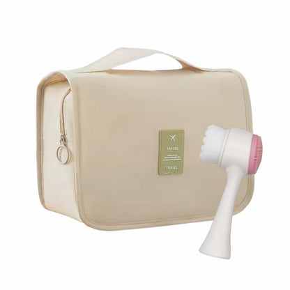 MARIA'S ESSENTIAL Makeup Bag Dual Facial Brush Medium Travel Organizer