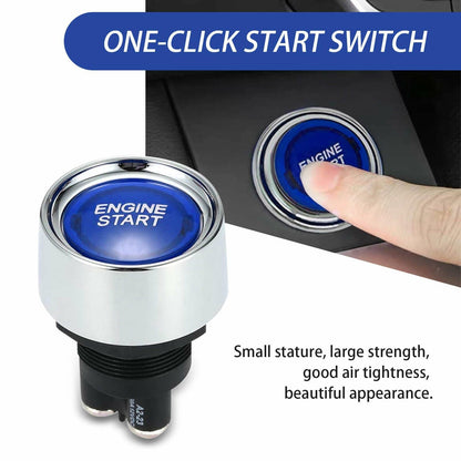 [Like New] DYEKNEE 12V Keyless One-Touch Start Switch 3 Pin Blue Engine Ignition