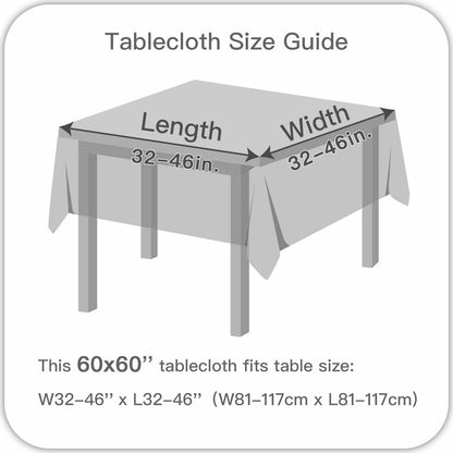 maxmill Jacquard Waterproof Spillproof Tablecloth 60x60 Turquoise