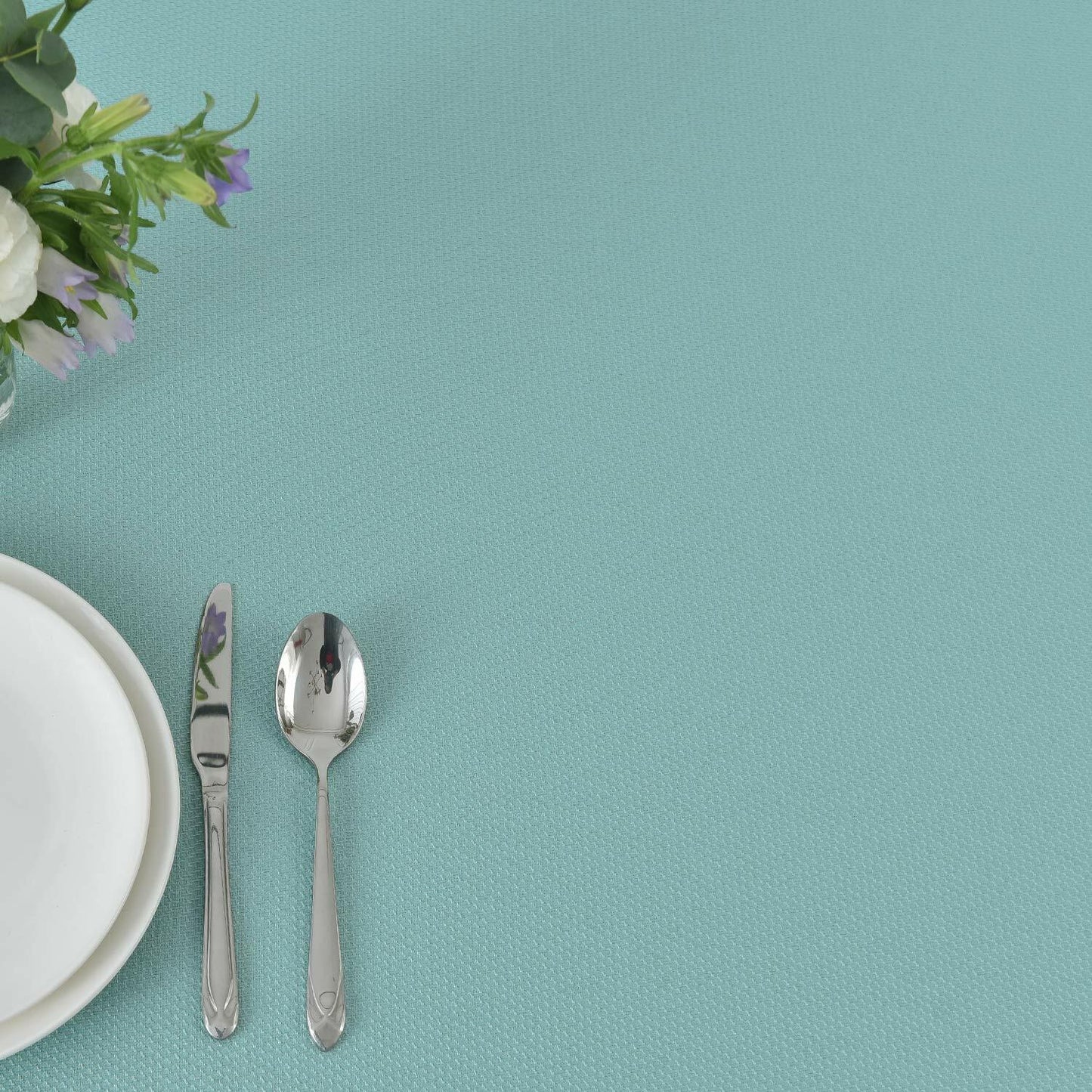 maxmill Jacquard Waterproof Spillproof Tablecloth 60x60 Turquoise