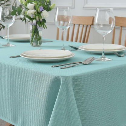 maxmill Jacquard Waterproof Spillproof Tablecloth 60x60 Turquoise