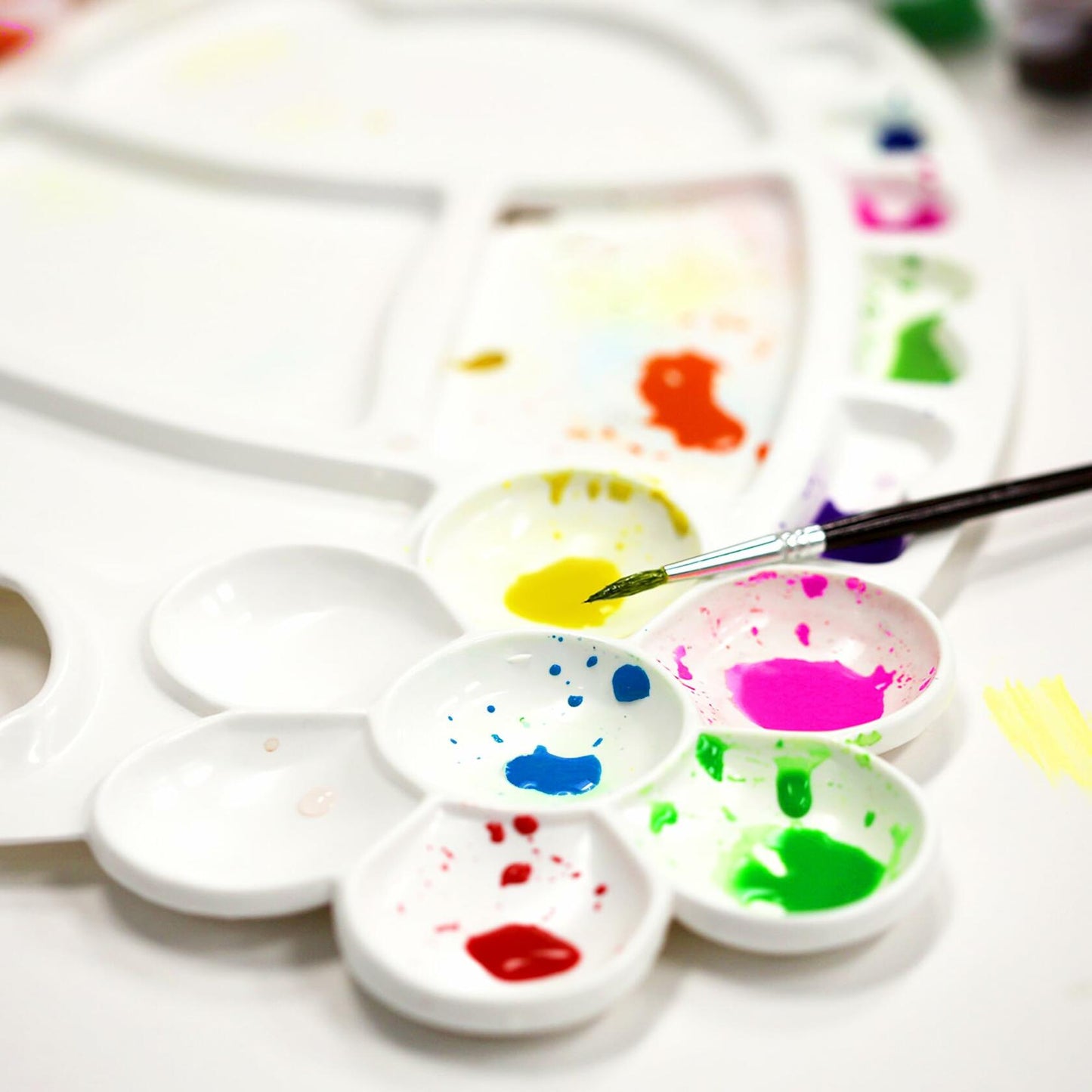 [Like New] BAZIC Kid's Paint Set 12 Colors 60ml Non-Toxic Vibrant Colors 1-Pack