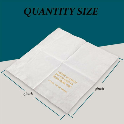 VOWFOO Funny Quotes Cocktail Napkins Birthday Bachelorette Party 100pcs