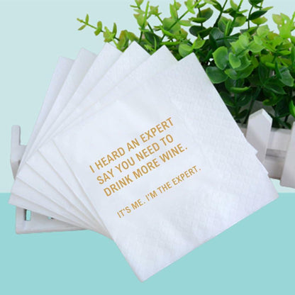 VOWFOO Big Heart Teacher Quotes Cocktail Napkins 4.5x4.5 100pcs 2-ply