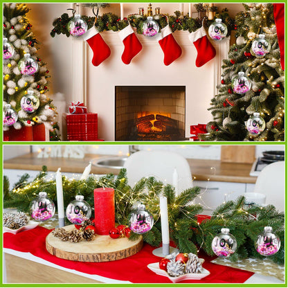 [Like New] Poen 50 Pcs Pink Christmas Ball Ornaments for Tree DIY Holiday Decor