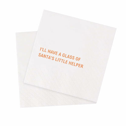 VOWFOO Christmas Cocktail Napkins Funny Quote 4.5x4.5 100pcs All The Baked Goods