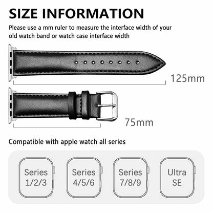 Narako Leather Apple Watch Band Compatible 41-49mm Series 9/SE Bicolor