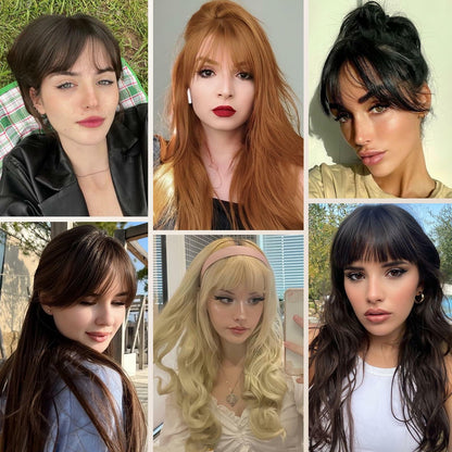 starluck Clip in Bangs 9g 100% Human Hair Extensions Light Blonde