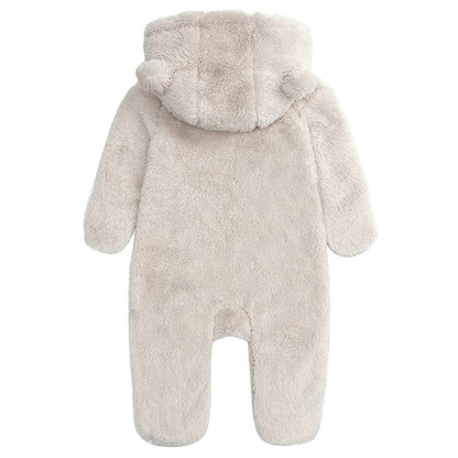 [Like New] TAOHONG Baby Hooded Fleece Jumpsuit Snowsuit Bear Ear Warm Romper Size N/A