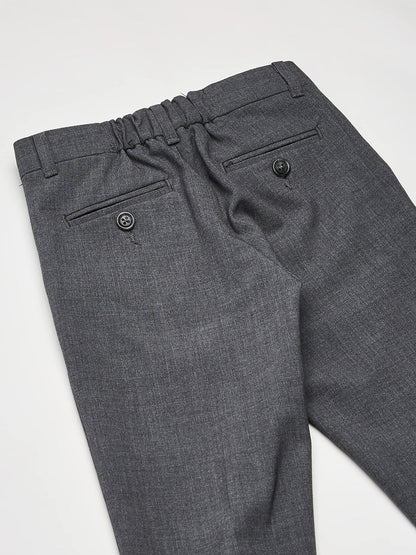 Calvin Klein Boys Flat-Front Bi-Stretch Pant Straight Leg Grey Heather Size 14