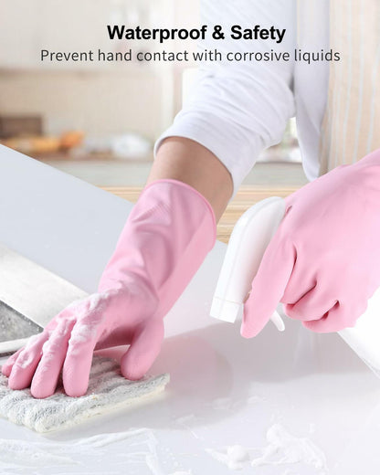 FCTTD Rubber Cleaning Gloves 6 Pairs Small Multicolor Kitchen Dishwashing