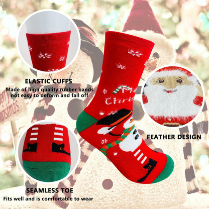 KKVXVEUQZ Women's Christmas Socks Premium Cotton Holiday Gift Festive (3)