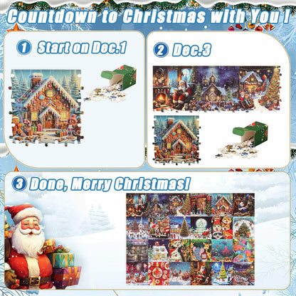 Sibosen 2024 Polar Christmas 1008pc Puzzle Advent Calendar Style-01