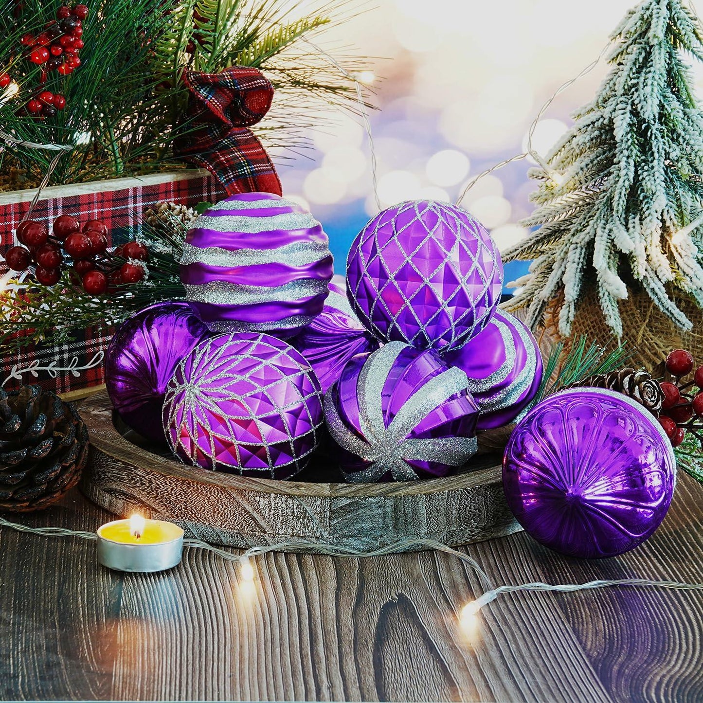 [Like New] Dohance Christmas Ornaments Set 9ct Tree Decoration Balls Holiday Decor