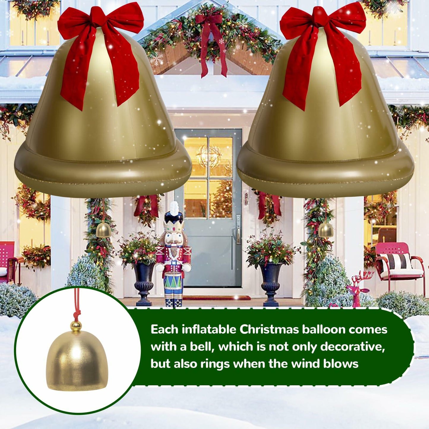[Like New] Giant Inflatable Christmas Ball Outdoor Decoration PVC 21.6in 1pc