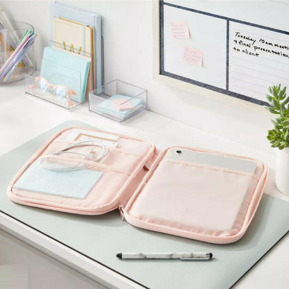 [Like New] Brightroom Zip Tablet Pouch Laptop Bag Blush Pink 12in x 9.25in