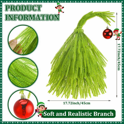 Civaner 18 Inch Lime Green Mini Artificial Christmas Tree with Red Ball