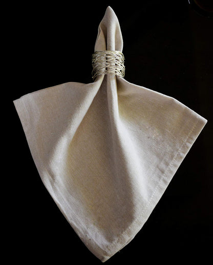 Yourtablecloth Chambray Cloth Napkins Set of 6 Natural 20x20