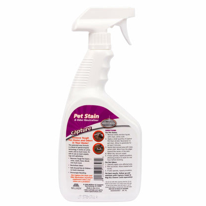 Capture Pet Stain & Odor Neutralizer Spray 32oz Carpet Wood Leather Rug