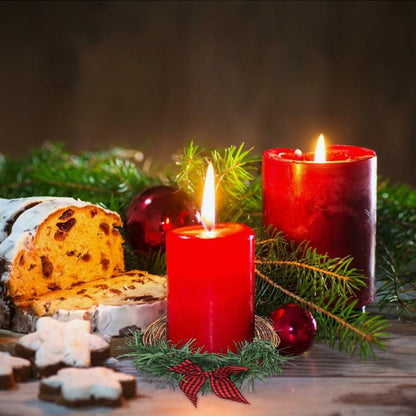 [Like New] Christmas Wreath Brown Candle Rings Bow Eucalyptus Garland Candle Holder