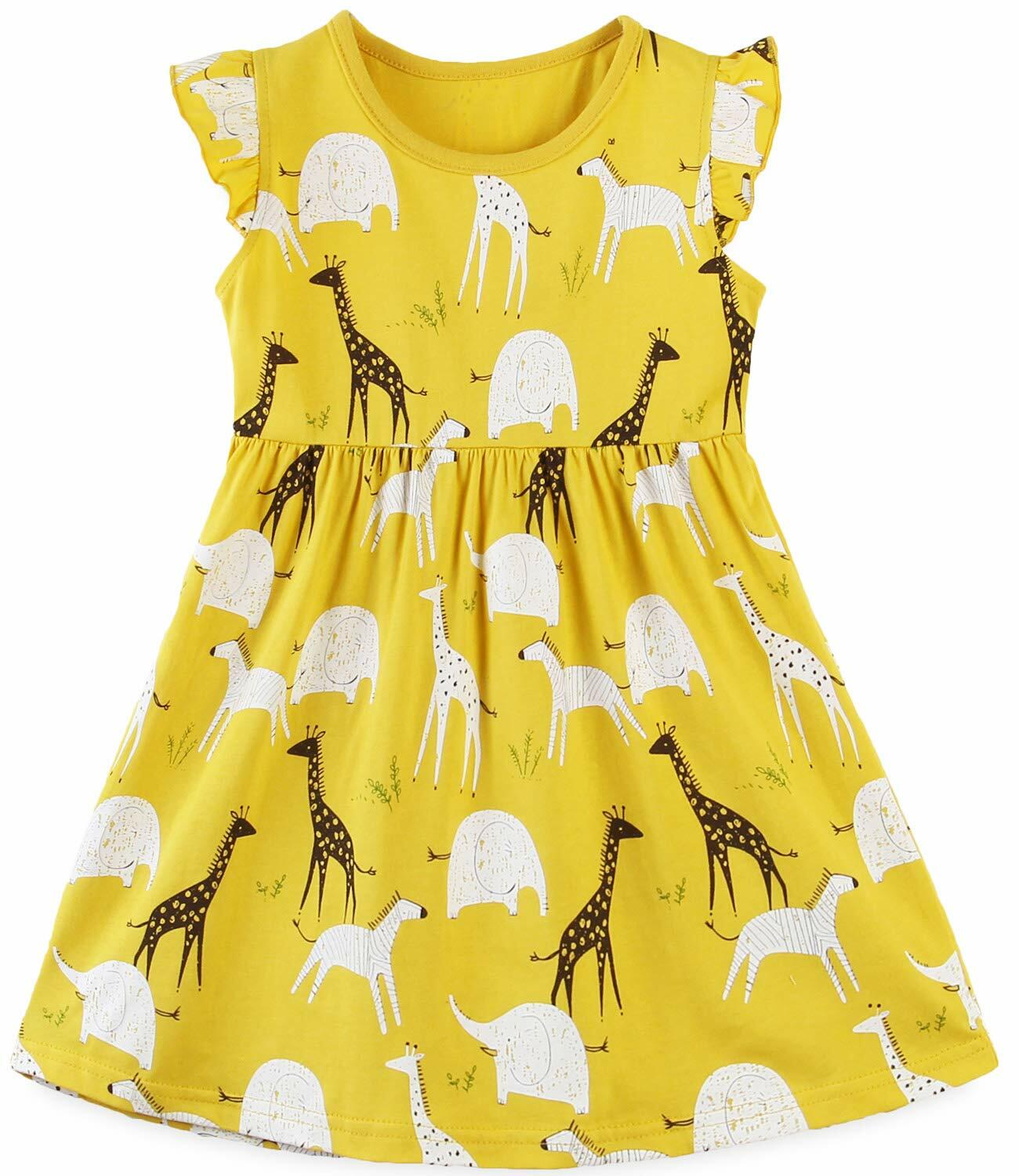 Toddler Girl Dinosaur Sundress Short Sleeve Pink Size 5T