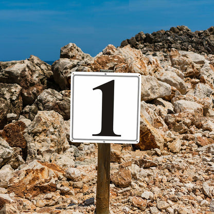 i-CowFun Aluminum Number Sign 54 12x12in Outdoor Parking Spot Large