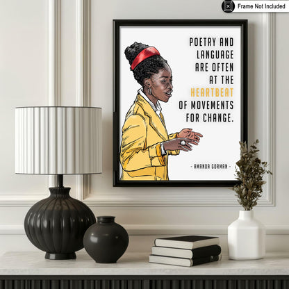 Poster Master Amanda Gorman Poetry Language Poster 8x10 Unframed