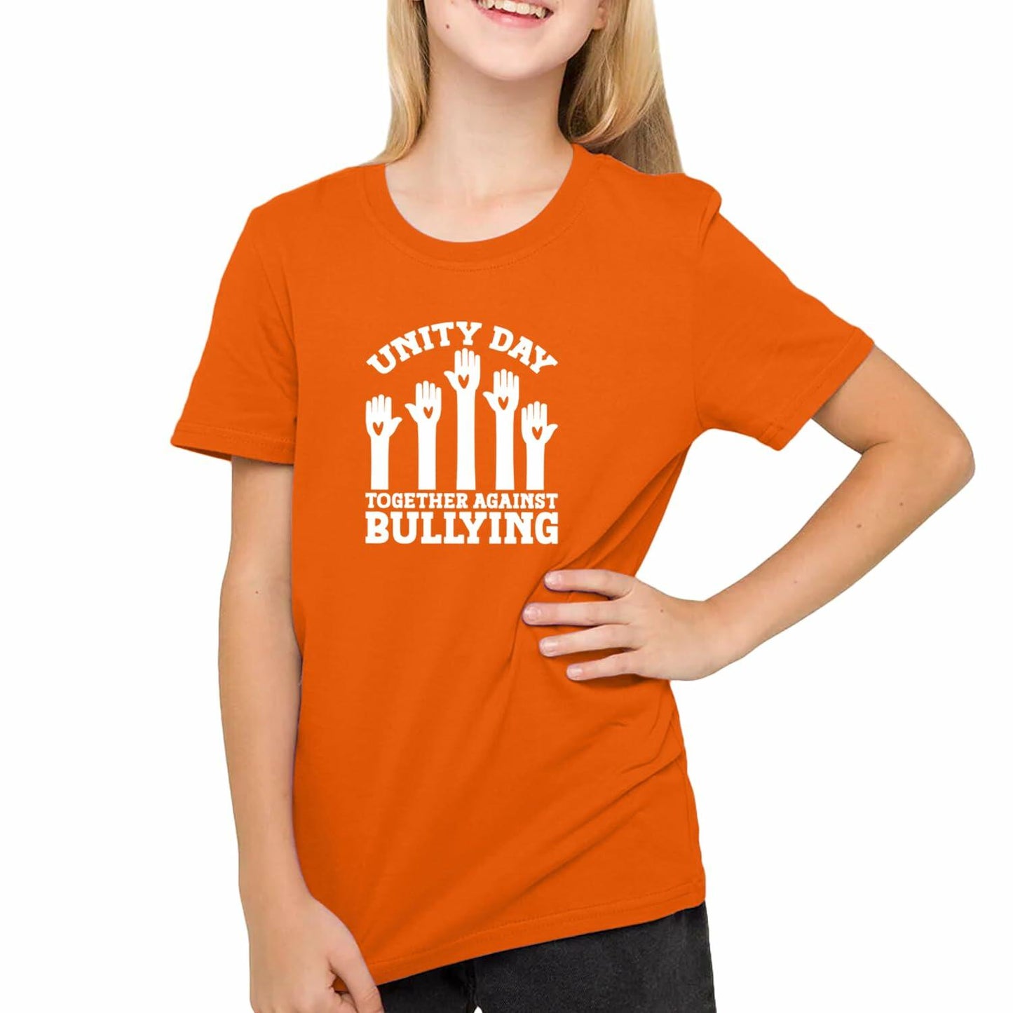 Unity Day Youth Heart Rainbow Be Kind Shirt Anti Bullying Tee Size Youth US 14