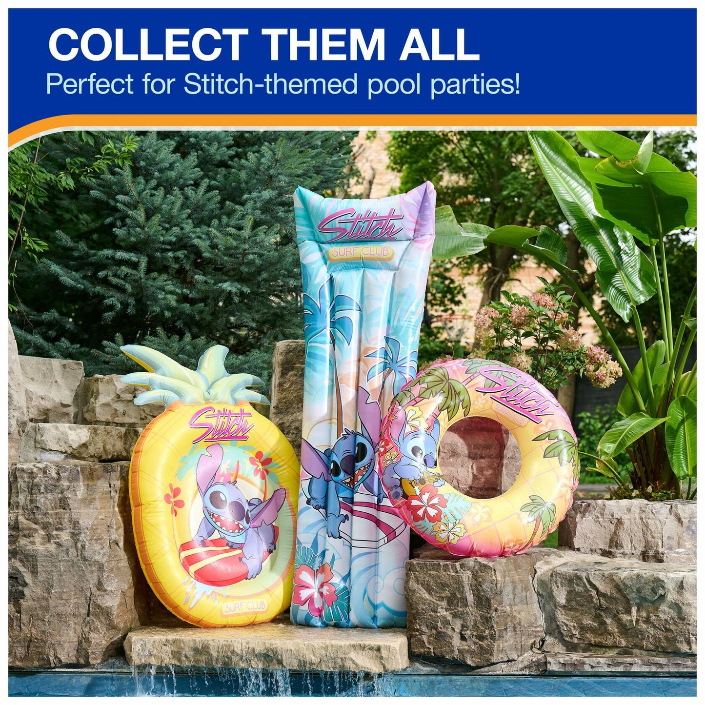 Swimways Stitch Suntanner Inflatable Pool Float Teens 14+ Kids Pool Toy