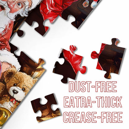 Christmas Eve Secret Painting 1000pc Adult Jigsaw Puzzle Winter Art Santa
