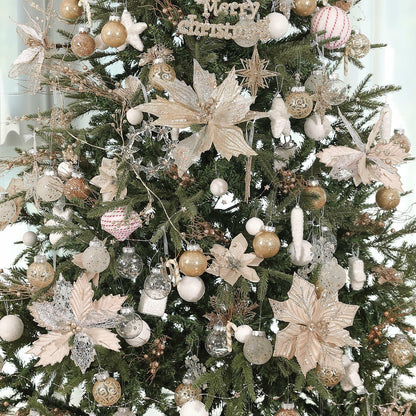 YYHUAWU Clear Christmas Ball Ornaments Set 30pcs 2.36" Champagne