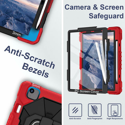 WESOROL iPad Air 11" Case M3 2025 M2 2024 7th/6th Gen 360 Stand Pen Holder Black