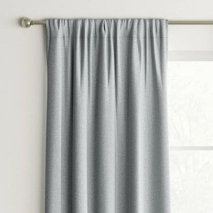 Room Essentials Heathered Gray Blackout Curtain Panel 42x63 Noise Reduction UV