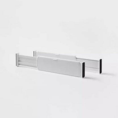[Like New] Brightroom Plastic Drawer Dividers Set of 2 White ABS Organizer 15.3in