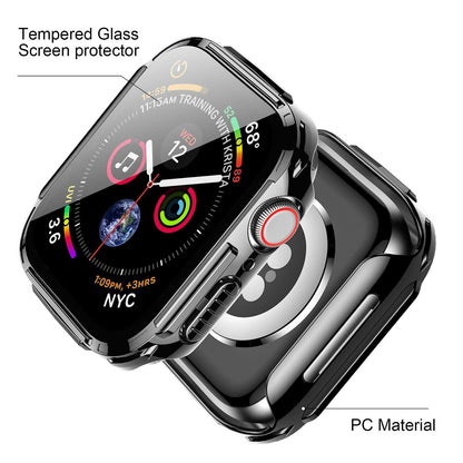 Mesime Rugged Case Apple Watch Series 8 7 41mm Grey with Tempered Glass