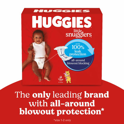Huggies Little Snugglers Baby Diapers White 32 Count Size 1