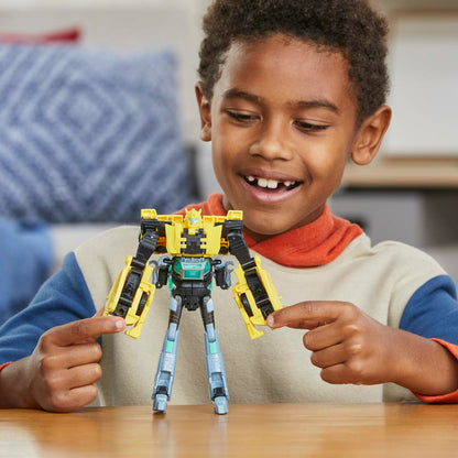 Transformers EarthSpark Cyber-Combiner Bumblebee & Mo Malto Robot Figures