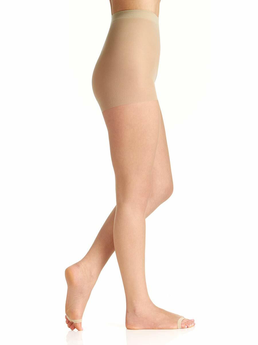 [Like New] Berkshire Womens Ultra Sheer Control Top Hose Without Toes Pantyhose Nude Size 3