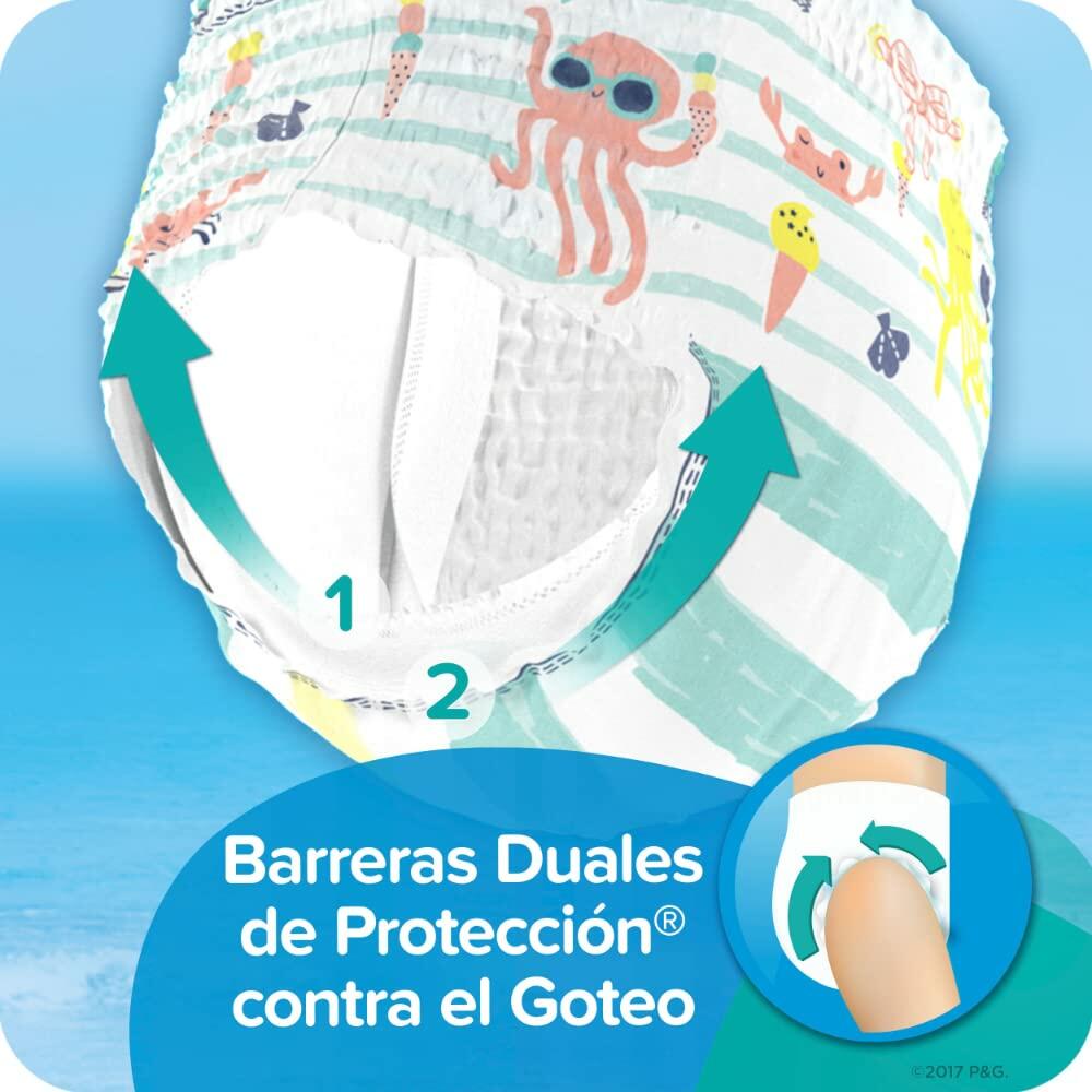 Pampers Splashers Swim Diapers Blue White 10 Count Size Large