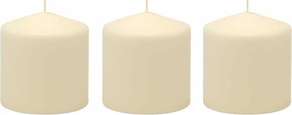 [Like New] 6 Pack Ivory Wax Pillar Candles 3x3 Inch 18 Hour Unscented Traditional Wedding