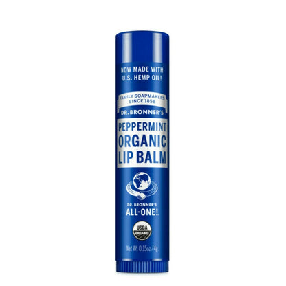 Dr. Bronner's Organic Peppermint Lip Balm 0.15 oz