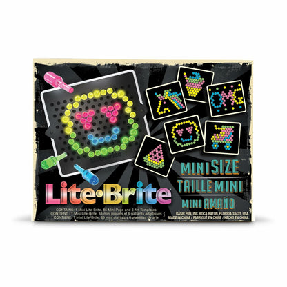 Basic Fun Mini Lite Brite Refresh 90 Pieces Colorful Pegs Light Up Toy