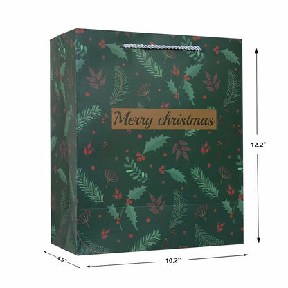 HSMOK Christmas Gift Bags Bundle Snowflakes Snowman Tree Santa Claus Set 1