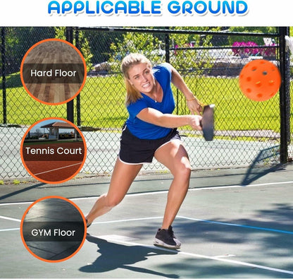 Geekman Pickleballs 40-Hole USAPA Approved Outdoor 6 Pack